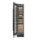 ZLINE 18 in. 9.0 cu. ft. Triple Zone 68 Bottle Left Hinge Column Wine Cooler in Black Stainless Steel (RCWVL-BS-18)