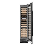 ZLINE 18 in. 9.0 cu. ft. Triple Zone 68 Bottle Right Hinge Column Wine Cooler in Black Stainless Steel (RCWVR-BS-18)