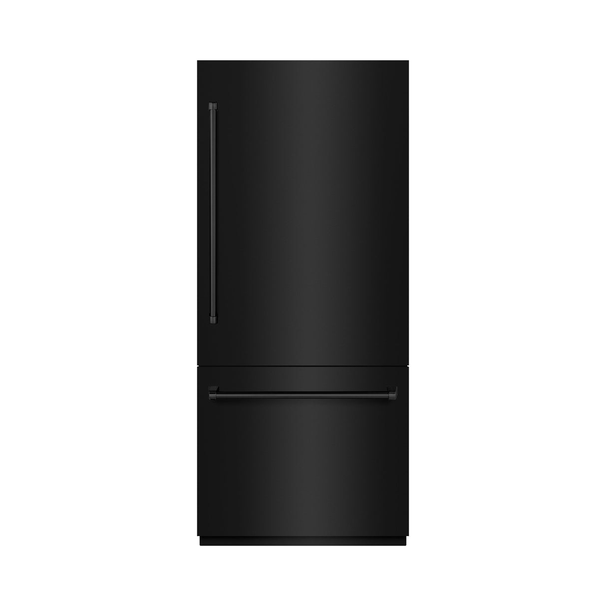 ZLINE 36 in. 19.8 cu. ft. Built-In Bottom Freezer Refrigerator with Water Dispenser and Ice Maker in Black Stainless Steel with Graphite Gray Interior (GRBIT-BS-36)