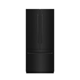 ZLINE 36 in. 19.6 cu. ft. French Door Built-In Bottom Freezer Refrigerator with Water Dispenser and Ice Maker in Black Stainless Steel with Graphite Gray Interior (GRBIV-BS-36)