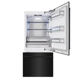 ZLINE 36 in. 19.8 cu. ft. Built-In Bottom Freezer Refrigerator with Water Dispenser and Ice Maker in Black Stainless Steel (RBIT-BS-36)