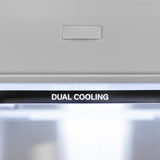 ZLINE 72 in. 39.6 cu. ft. French Door Built-In Bottom Freezer Refrigerator with Water Dispensers and Ice Makers in Black Stainless Steel (RBIT-BS-72)