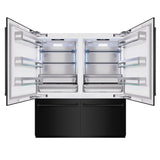 ZLINE 72 in. 39.6 cu. ft. French Door Built-In Bottom Freezer Refrigerator with Water Dispensers and Ice Makers in Black Stainless Steel (RBIT-BS-72)