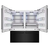 ZLINE 72 in. 39.6 cu. ft. French Door Built-In Bottom Freezer Refrigerator with Water Dispensers and Ice Makers in Black Stainless Steel (RBIT-BS-72)