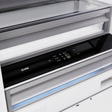 ZLINE Autograph Edition 36 in. 19.8 cu. ft. Built-In Bottom Freezer Refrigerator with Water Dispenser and Ice Maker in Black Stainless Steel and Polished Gold Accents (RBITZ-BS-36-G)