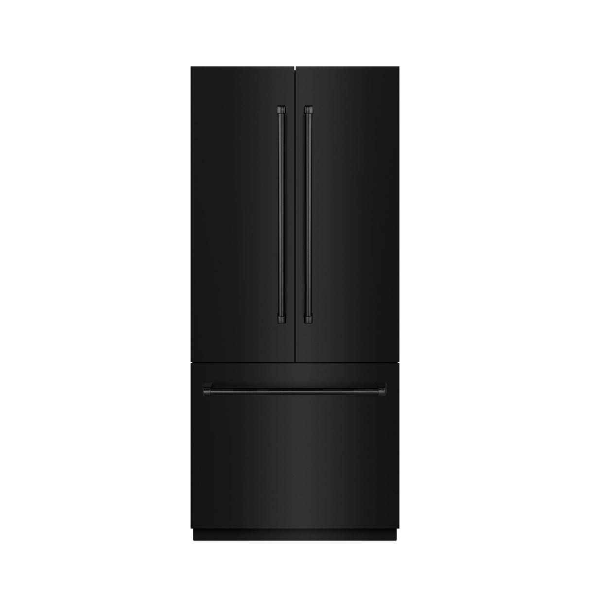ZLINE 36 in. 19.6 cu. ft. French Door Built-In Bottom Freezer Refrigerator with Water Dispenser and Ice Maker in Black Stainless Steel with Stainless Steel Interior (SRBIV-BS-36)