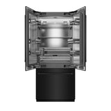 ZLINE 36 in. 19.6 cu. ft. French Door Built-In Bottom Freezer Refrigerator with Water Dispenser and Ice Maker in Black Stainless Steel with Stainless Steel Interior (SRBIV-BS-36)