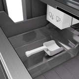 ZLINE Autograph Edition 18 in. 8.6 cu. ft. Left Hinge Column Freezer in Satin Stainless Steel with Graphite Gray Interior and Champagne Bronze Accents (RCFVLZ-SN-18-CB)