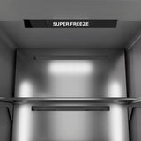 ZLINE Autograph Edition 18 in. 8.6 cu. ft. Left Hinge Column Freezer in Satin Stainless Steel with Graphite Gray Interior and Champagne Bronze Accents (RCFVLZ-SN-18-CB)