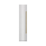 ZLINE Autograph Edition 18 in. 8.6 cu. ft. Left Hinge Column Freezer in Satin Stainless Steel with Graphite Gray Interior and Champagne Bronze Accents (RCFVLZ-SN-18-CB)