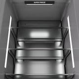 ZLINE Autograph Edition 18 in. 8.6 cu. ft. Left Hinge Column Freezer in White Matte with Graphite Gray Interior and Champagne Bronze Accents (RCFVLZ-WM-18-CB)