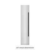 ZLINE Autograph Edition 18 in. 8.6 cu. ft. Left Hinge Column Freezer in Satin Stainless Steel with Graphite Gray Interior and Matte Black Accents (RCFVLZ-SN-18-MB)