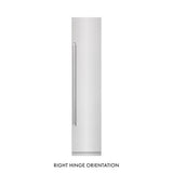 ZLINE 18 in. 8.6 cu. ft. Right Hinge Column Freezer in Satin Stainless Steel with Graphite Gray Interior (RCFVR-SN-18)