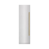 ZLINE Autograph Edition 24 in. 12.4 cu. ft. Column Freezer in Satin Stainless Steel with Graphite Gray Interior and Polished Gold Accents (RCFVZ-SN-24-G)