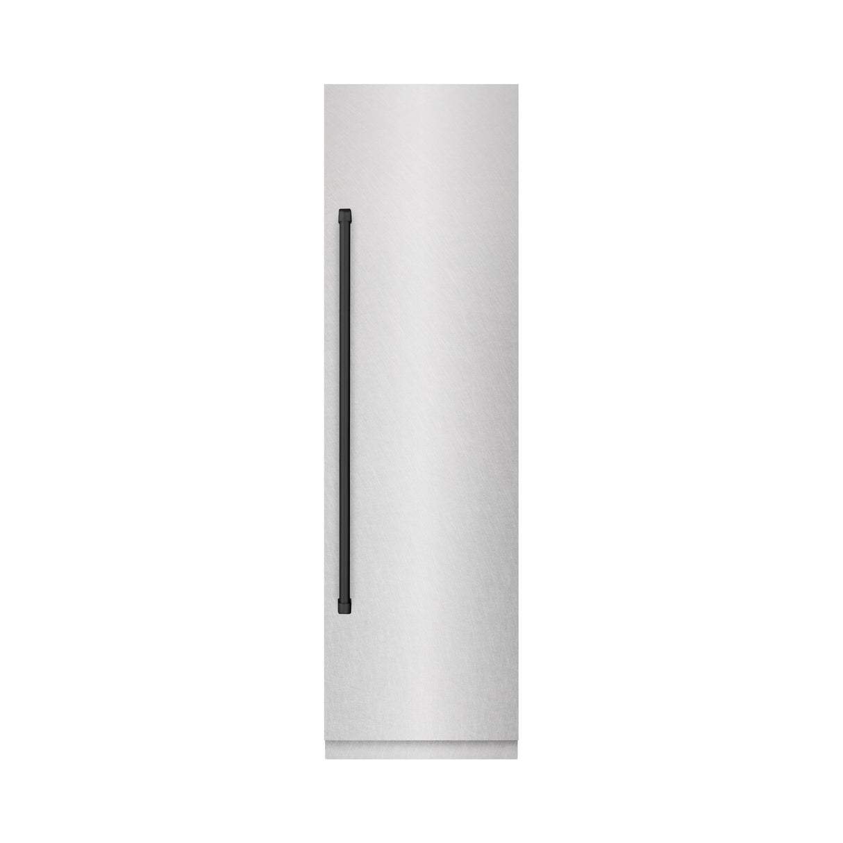 ZLINE Autograph Edition 24 in. 12.5 cu. ft. Column Refrigerator in Satin Stainless Steel with Graphite Gray Interior and Matte Black Accents (RCRVZ-SN-24-MB)