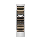 ZLINE 24 in. 12.4 cu. ft. Triple Zone 100 Bottle Column Wine Cooler in Satin Stainless Steel (RCWV-SN-24)