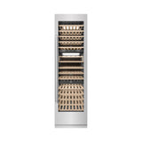 ZLINE 24 in. 12.4 cu. ft. Triple Zone 100 Bottle Column Wine Cooler in Satin Stainless Steel (RCWV-SN-24)