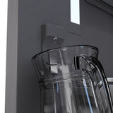 ZLINE Autograph Edition 72 in. 39.6 cu. ft. French Door Built-In Bottom Freezer Refrigerator with Water Dispensers and Ice Makers in Satin Stainless Steel with Graphite Gray Interior and Matte Black Accents (GRBITZ-SN-72-MB)