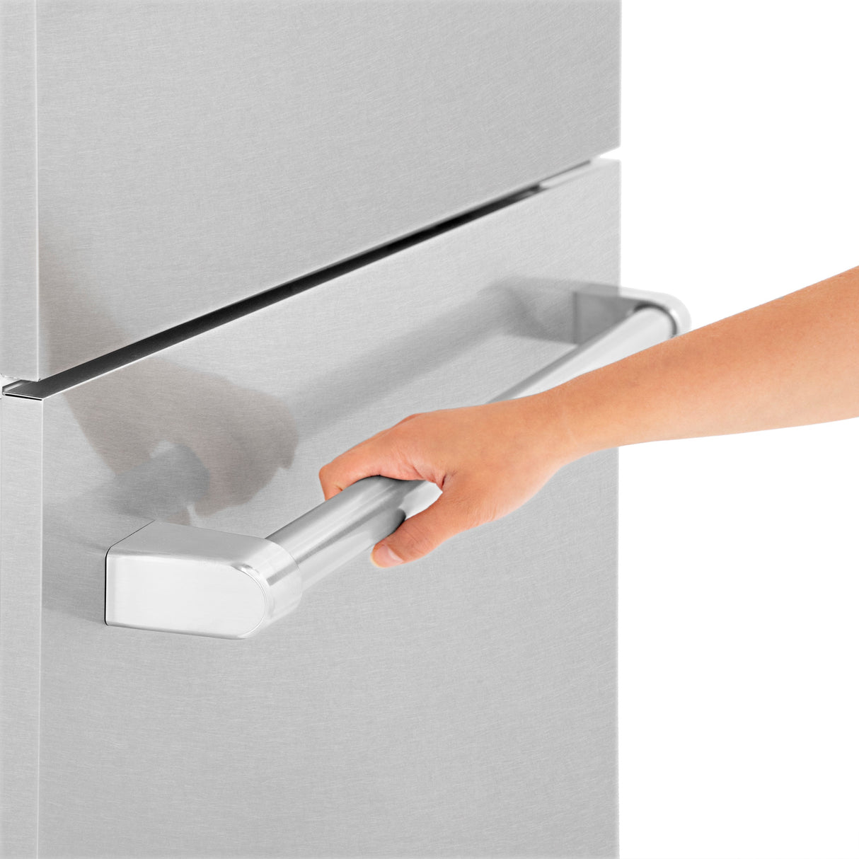 ZLINE 30 in. 16.1 cu. ft. Built-In Bottom Freezer Refrigerator with Water Dispenser and Ice Maker in Satin Stainless Steel (RBIV-SN-30)