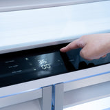 ZLINE 30 in. 16.1 cu. ft. Built-In Bottom Freezer Refrigerator with Water Dispenser and Ice Maker in Satin Stainless Steel (RBIV-SN-30)
