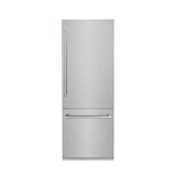ZLINE 30 in. 16.1 cu. ft. Built-In Bottom Freezer Refrigerator with Water Dispenser and Ice Maker in Satin Stainless Steel (RBIV-SN-30)