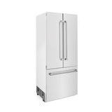 ZLINE 36 in. 19.6 cu. ft. French Door Built-In Bottom Freezer Refrigerator with Water Dispenser and Ice Maker in Satin Stainless Steel (RBIV-SN-36)