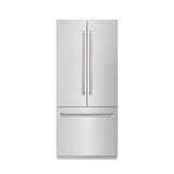 ZLINE 36 in. 19.6 cu. ft. French Door Built-In Bottom Freezer Refrigerator with Water Dispenser and Ice Maker in Satin Stainless Steel with Stainless Steel Interior (SRBIV-SN-36)