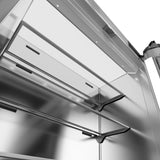 ZLINE Autograph Edition 36 in. 19.6 cu. ft. French Door Built-In Bottom Freezer Refrigerator with Water Dispenser and Ice Maker in Satin Stainless Steel with Stainless Steel Interior and Polished Gold Accents (SRBIVZ-SN-36-G)