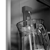 ZLINE Autograph Edition 36 in. 19.6 cu. ft. French Door Built-In Bottom Freezer Refrigerator with Water Dispenser and Ice Maker in Satin Stainless Steel with Stainless Steel Interior and Matte Black Accents (SRBIVZ-SN-36-MB)