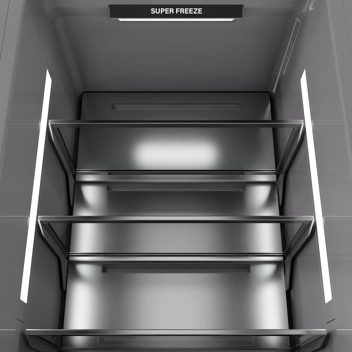 ZLINE Autograph Edition 18 in. 8.6 cu. ft. Panel Ready Left Hinge Column Freezer with Graphite Gray Interior and Champagne Bronze Accents (RBCFVLZ-18-CB)