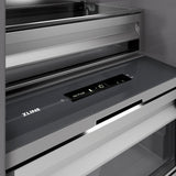 ZLINE Autograph Edition 18 in. 8.6 cu. ft. Panel Ready Left Hinge Column Freezer with Graphite Gray Interior and Champagne Bronze Accents (RBCFVLZ-18-CB)