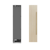 ZLINE Autograph Edition 18 in. 8.6 cu. ft. Panel Ready Left Hinge Column Freezer with Graphite Gray Interior and Champagne Bronze Accents (RBCFVLZ-18-CB)