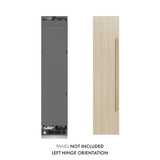 ZLINE Autograph Edition 18 in. 8.6 cu. ft. Panel Ready Left Hinge Column Freezer with Graphite Gray Interior and Champagne Bronze Accents (RBCFVLZ-18-CB)