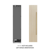 ZLINE Autograph Edition 18 in. 8.6 cu. ft. Panel Ready Left Hinge Column Freezer with Graphite Gray Interior and Polished Gold Accents (RBCFVLZ-18-G)