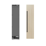 ZLINE Autograph Edition 18 in. 8.6 cu. ft. Panel Ready Right Hinge Column Freezer with Graphite Gray Interior and Matte Black Accents (RBCFVRZ-18-MB)