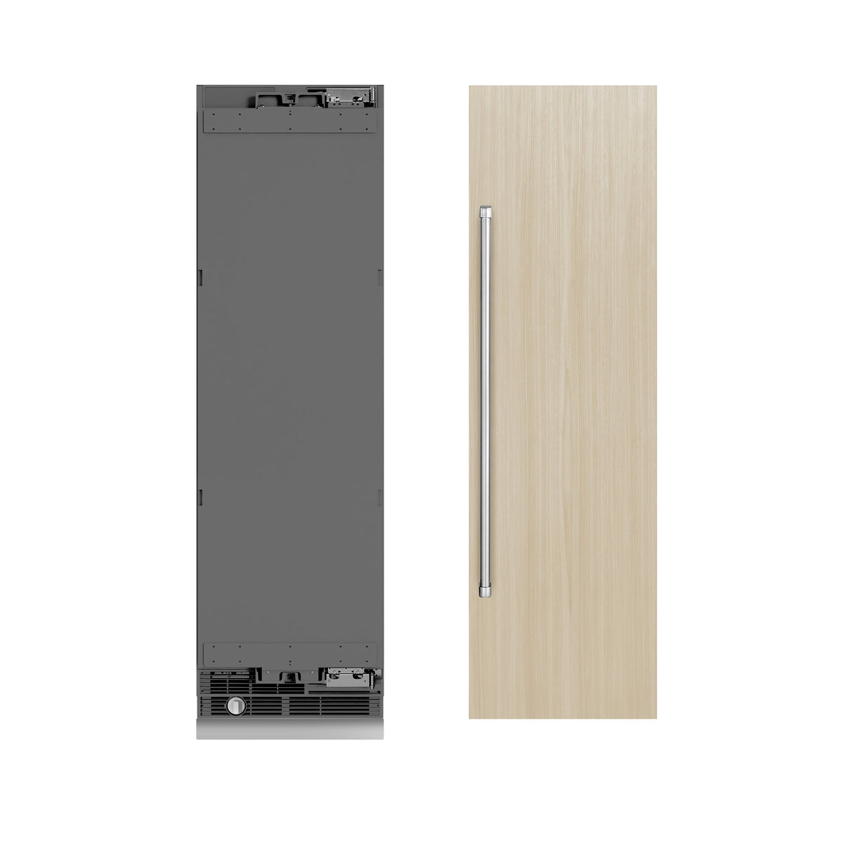 ZLINE 24 in. 12.5 cu. ft. Panel Ready Column Refrigerator with Graphite Gray Interior (RBCRV-24)
