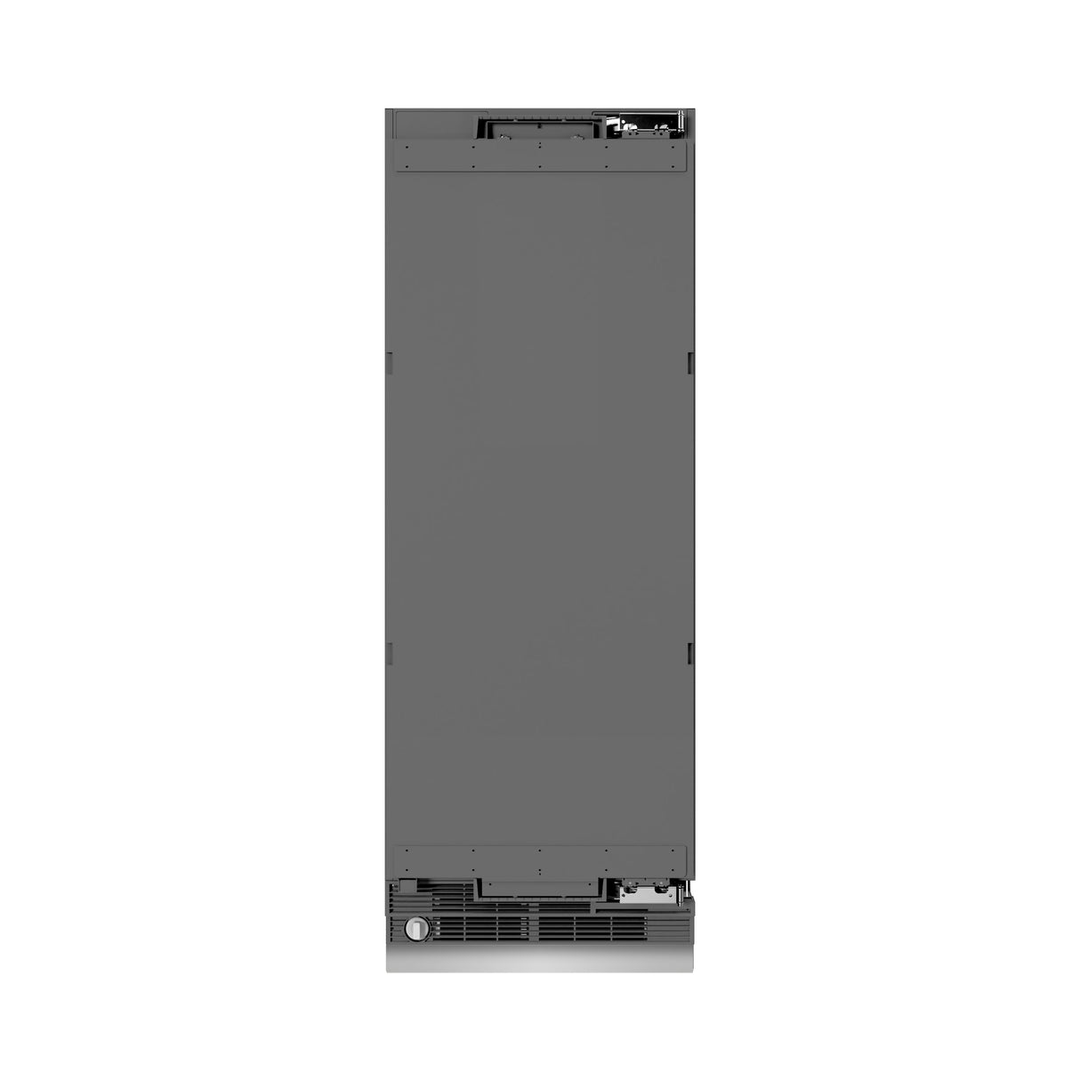 ZLINE Autograph Edition 24 in. 12.5 cu. ft. Column Refrigerator in Stainless Steel with Graphite Gray Interior and Champagne Bronze Accents (RCRVZ-30424-CB)