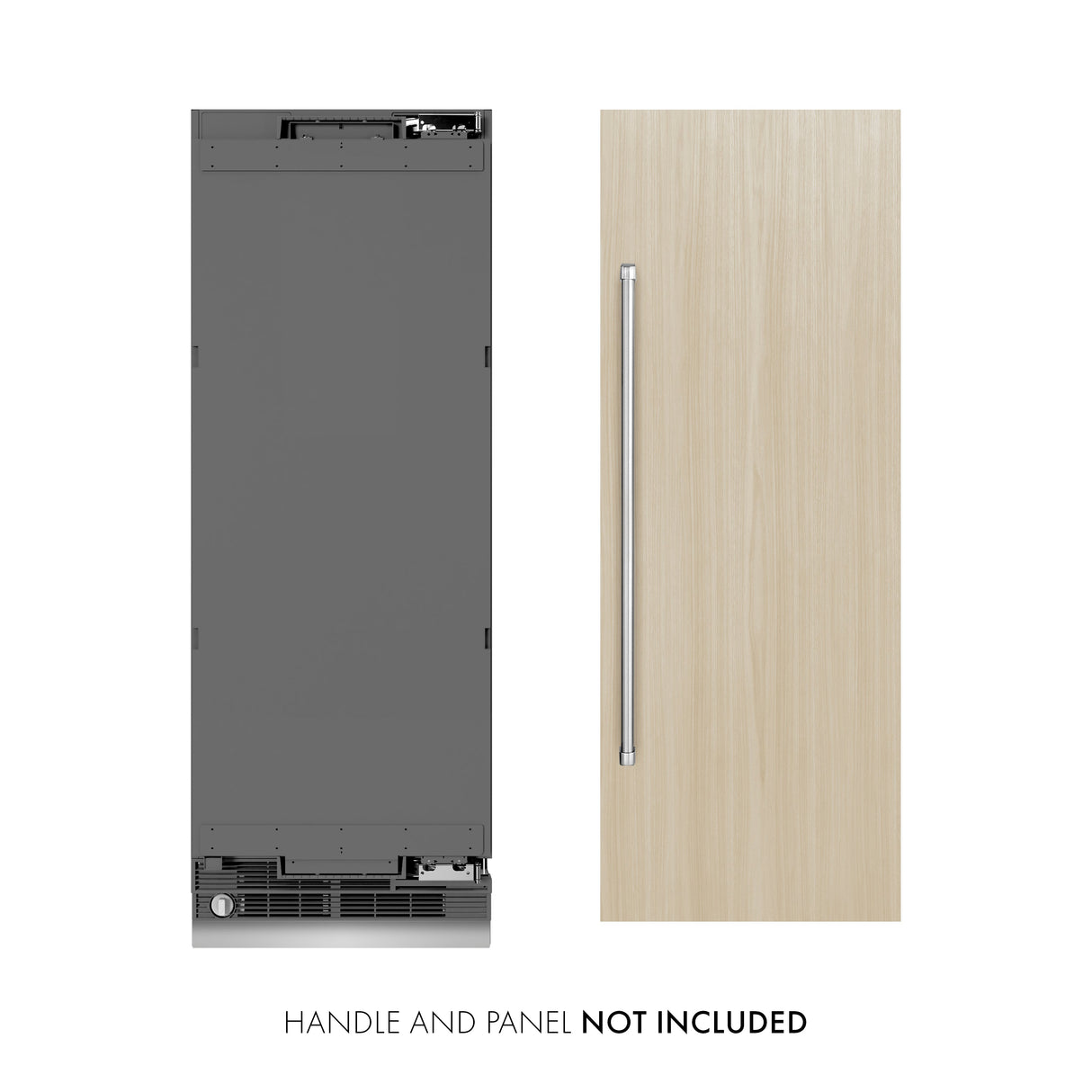 ZLINE Autograph Edition 24 in. 12.5 cu. ft. Column Refrigerator in Stainless Steel with Graphite Gray Interior and Champagne Bronze Accents (RCRVZ-30424-CB)