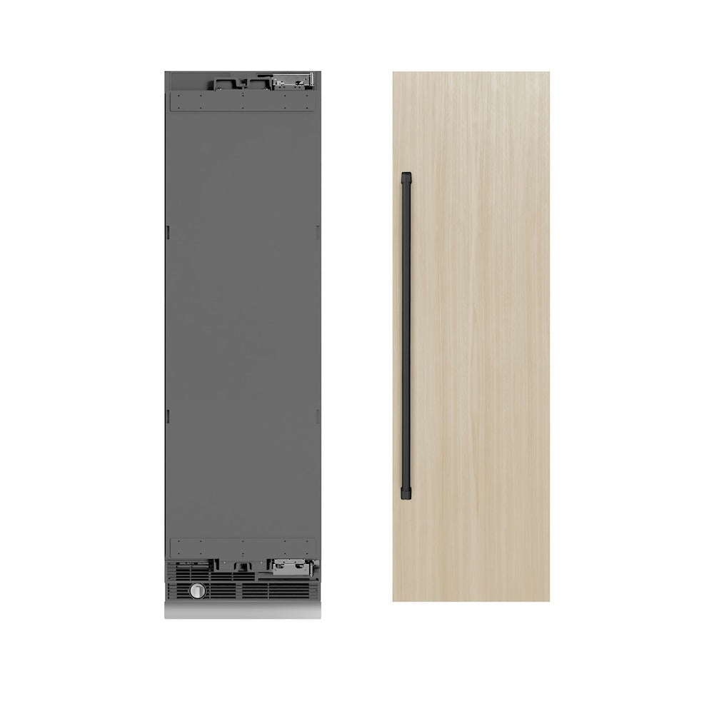 ZLINE Autograph Edition 24 in. 12.5 cu. ft. Panel Ready Column Refrigerator with Graphite Gray Interior and Matte Black Accents (RBCRVZ-24-MB)