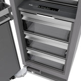 ZLINE Autograph Edition 30 in. 16.7 cu. ft. Panel Ready Column Refrigerator with Graphite Gray Interior and Matte Black Accents (RBCRVZ-30-MB)
