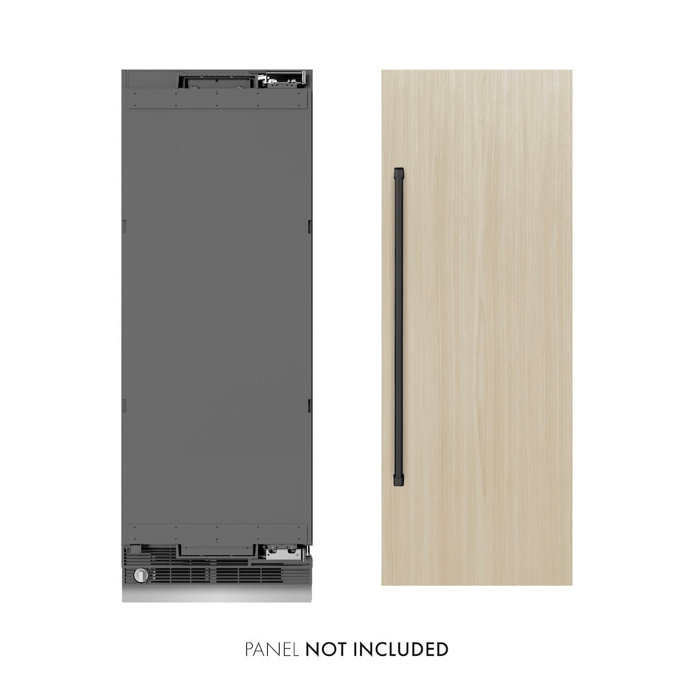 ZLINE Autograph Edition 30 in. 16.7 cu. ft. Panel Ready Column Refrigerator with Graphite Gray Interior and Matte Black Accents (RBCRVZ-30-MB)