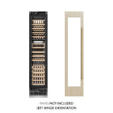 ZLINE Autograph Edition 18 in. 9.0 cu. ft. Triple Zone 68 Bottle Panel Ready Left Hinge Column Wine Cooler with Champagne Bronze Accents (RBCWVLZ-18-CB)