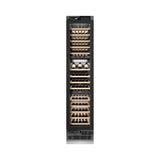 ZLINE Autograph Edition 18 in. 9.0 cu. ft. Triple Zone 68 Bottle Panel Ready Left Hinge Column Wine Cooler with Matte Black Accents (RBCWVLZ-18-MB)