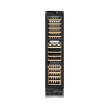 ZLINE Autograph Edition 18 in. 9.0 cu. ft. Triple Zone 68 Bottle Panel Ready Right Hinge Column Wine Cooler with Polished Gold Accents (RBCWVRZ-18-G)