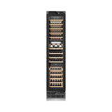 ZLINE Autograph Edition 18 in. 9.0 cu. ft. Triple Zone 68 Bottle Panel Ready Right Hinge Column Wine Cooler with Polished Gold Accents (RBCWVRZ-18-G)