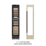ZLINE Autograph Edition 18 in. 9.0 cu. ft. Triple Zone 68 Bottle Panel Ready Right Hinge Column Wine Cooler with Matte Black Accents (RBCWVRZ-18-MB)
