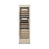 ZLINE Autograph Edition 24 in. 12.4 cu. ft. Triple Zone 100 Bottle Panel Ready Column Wine Cooler with Champagne Bronze Accents (RBCWVZ-24-CB)