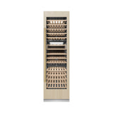 ZLINE Autograph Edition 24 in. 12.4 cu. ft. Triple Zone 100 Bottle Panel Ready Column Wine Cooler with Polished Gold Accents (RBCWVZ-24-G)