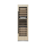 ZLINE Autograph Edition 24 in. 12.4 cu. ft. Triple Zone 100 Bottle Panel Ready Column Wine Cooler with Matte Black Accents (RBCWVZ-24-MB)