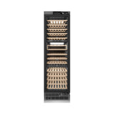 ZLINE Autograph Edition 24 in. 12.4 cu. ft. Triple Zone 100 Bottle Panel Ready Column Wine Cooler with Matte Black Accents (RBCWVZ-24-MB)